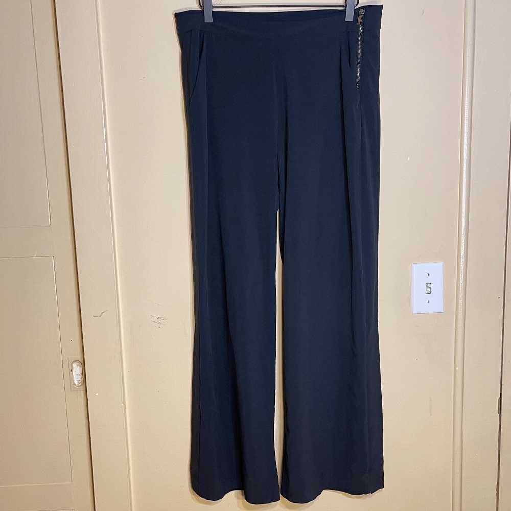 Athleta Navy Wide-Leg Pants